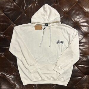 White Stussy Hoofie Size Large Brand New